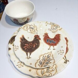 Pier 1 Gallo Place Setting Dinner plate salad plate & bowl